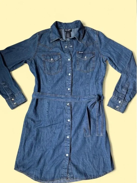 NWOT Wrangler Retro Denim Shirt Dress - Picture 5 of 7